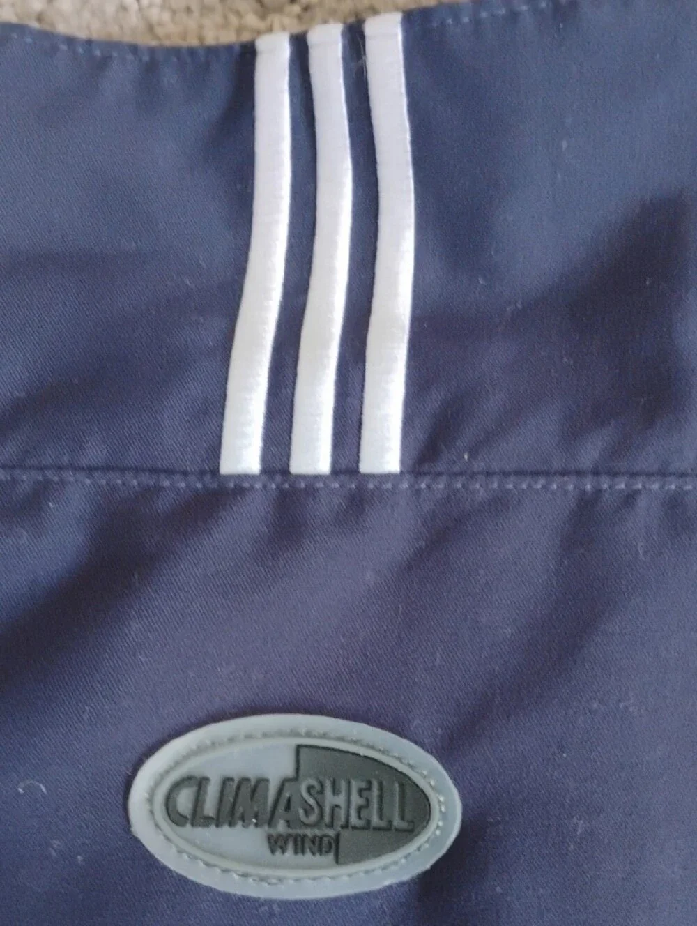 Men's L adidas Navy Half-Zip Windbreaker Jacket